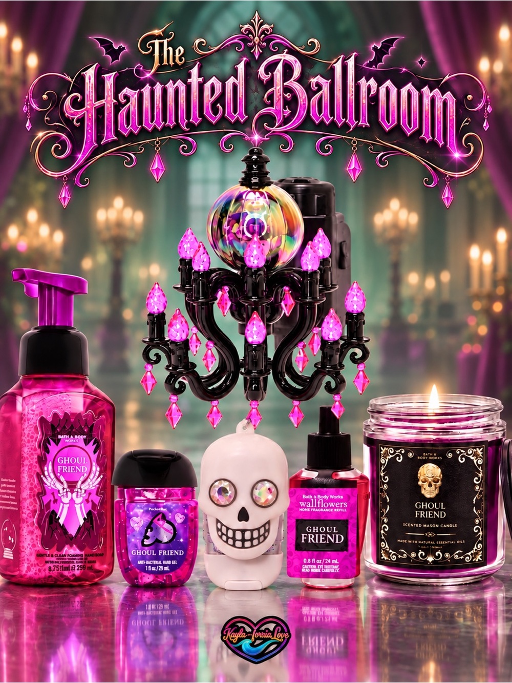 BBW Halloween 2024 Ghoul Friend Chandelier Wallflower 6 Pc Set